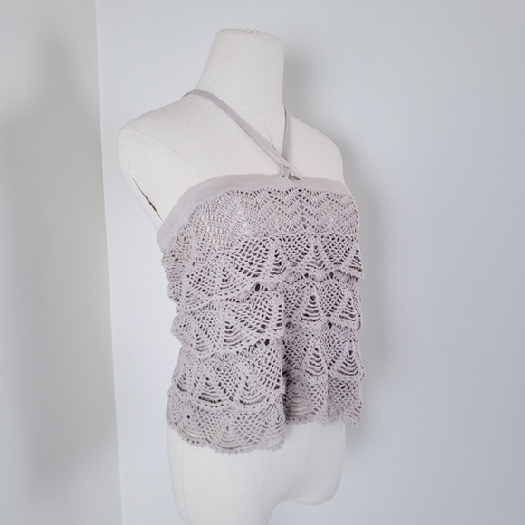 BCBG Maxazria crochet mini skirt crop top - Picture 6 of 12